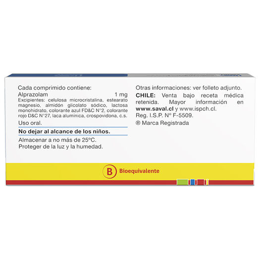 ADAX Alprazolam 1 mg 30 comprimidos, , large image number 1
