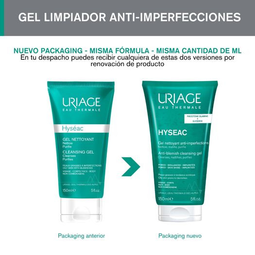 Gel Limpiador Purificante Hyséac 150ml Uriage, , large image number 1