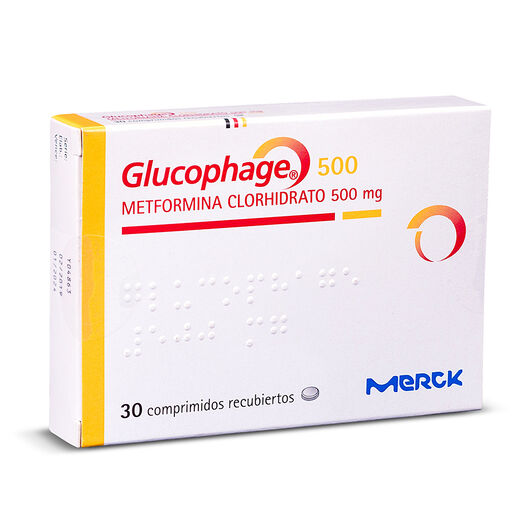 Glucophage 500 mg x 30 Comprimidos Recubiertos, , large image number 0