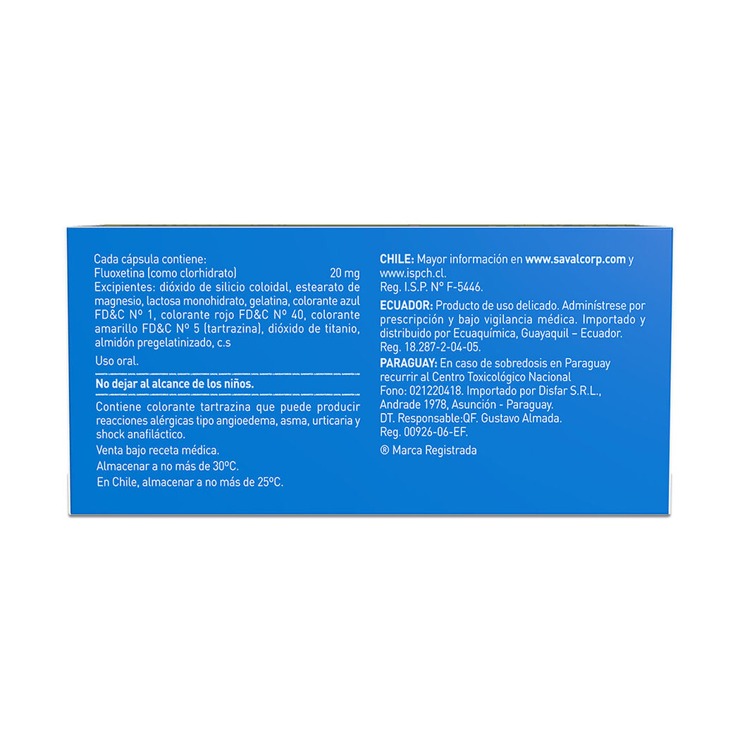 Actan Fluoxetina 20 mg 60 c&aacute;psulas, , large image number 1