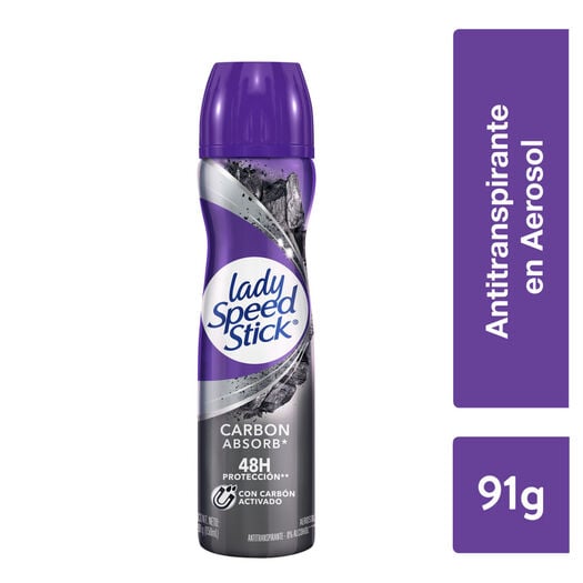 Desodorante en Spray Lady Speed Stick Carbon Absorb 91 g, , large image number 0