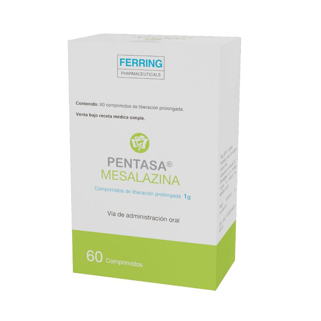 Pentasa 1 g x 60 comprimidos de liberaci&oacute;n prolongada, , large image number 0