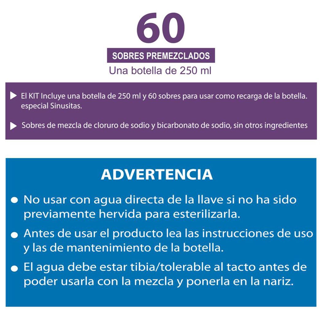 Sinusitas Kit Botella + Sachet Nasal 60 un, , large image number 3