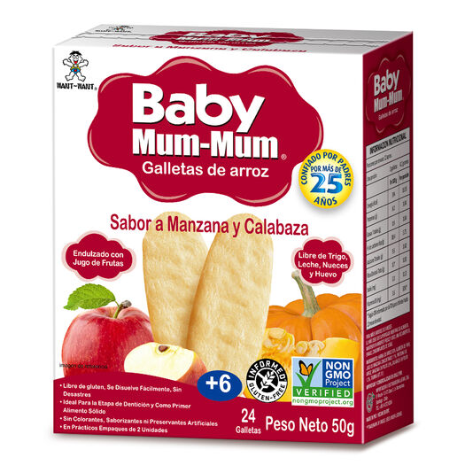 Baby Mum-Mum Galleta Manzana & Calabaza 50g, , large image number 0