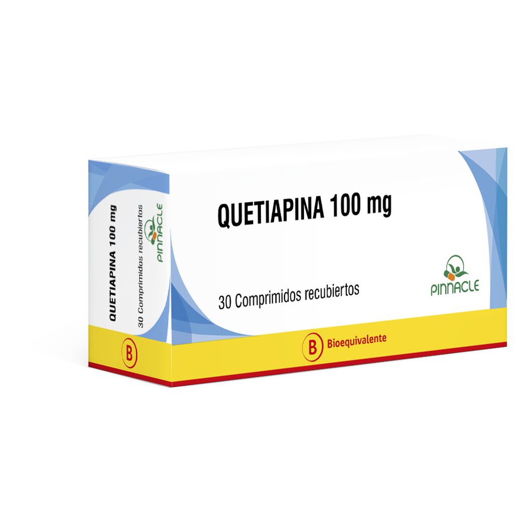 Quetiapina 100 mg x 30 Comprimidos Recubiertos, , large image number 0