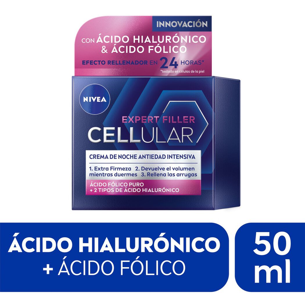 Crema Facial Nivea Cellular Filler Noche 50 ml, , large image number 0
