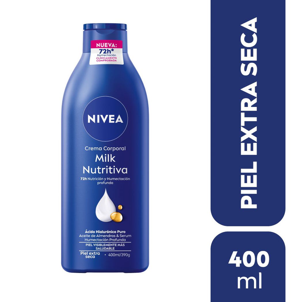 Crema Corporal Nivea Milk Nutritiva Extra Seca 400 ml, , large image number 0
