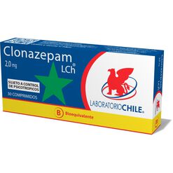 Clonazepam 2 mg Caja 30 Comp. CHILE