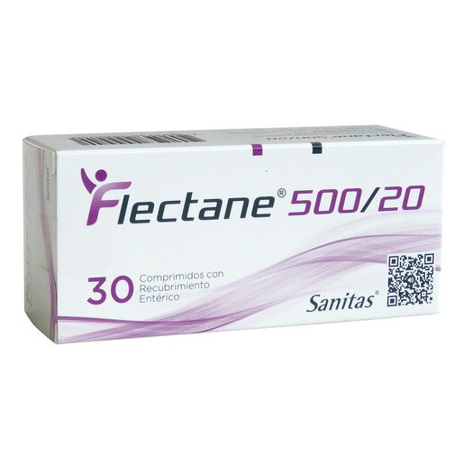 Flectane 500 mg/20 mg x 30 Comprimidos con Recubrimiento Entérico, , large image number 0