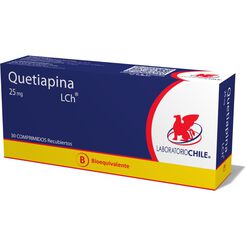 Quetiapina 25 mg x 30 Comprimidos Recubiertos CHILE