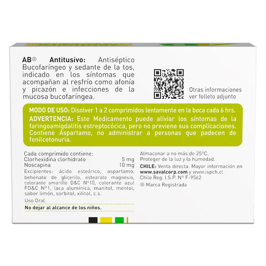 AB Antitusivo x 12 Comprimidos Masticables, , large image number 1