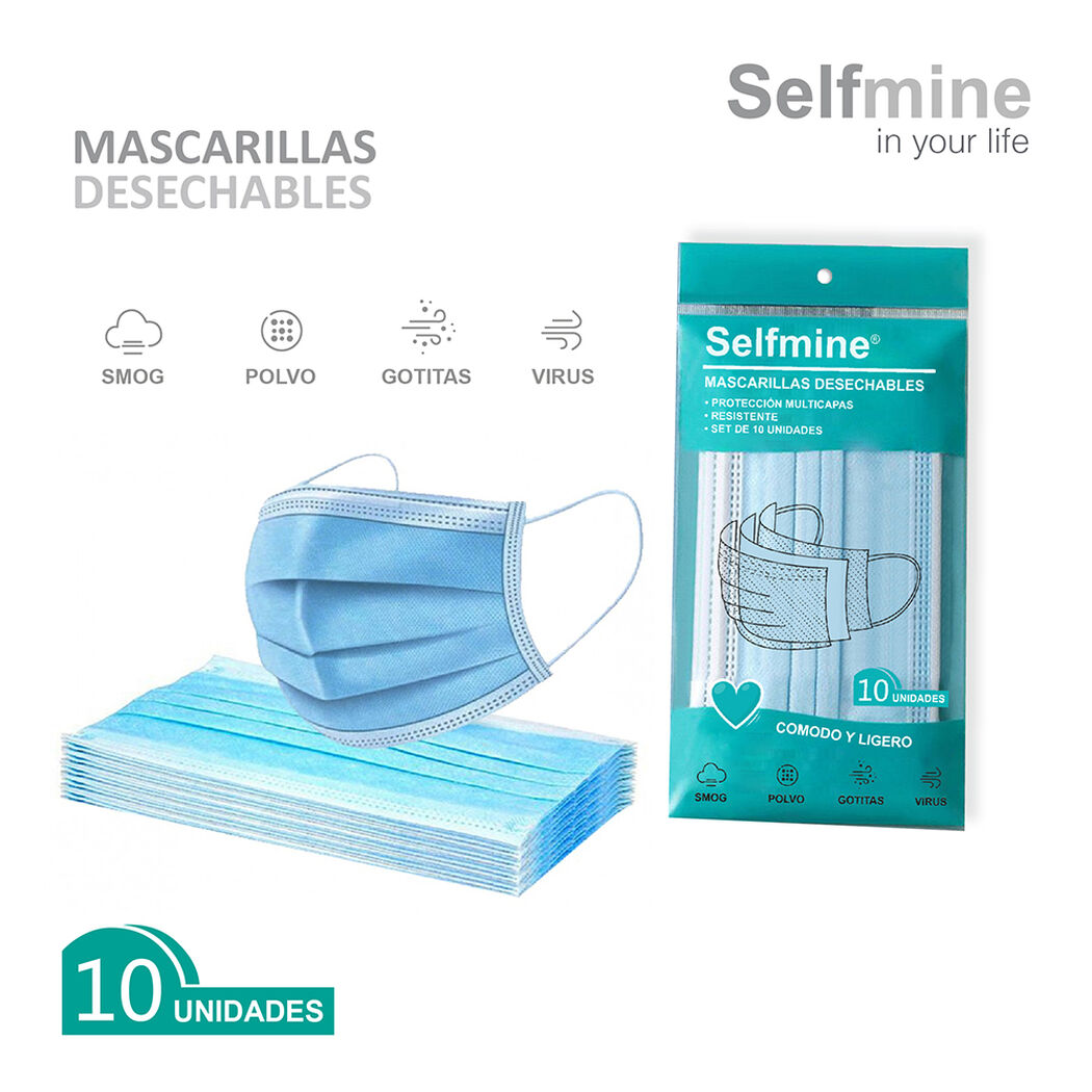 Mascarillas Desechable Selfmine 10 Unid, , large image number 0