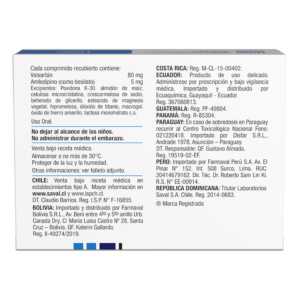 Valaxam 80 mg/5 mg x 30 Comprimidos Recubiertos, , large image number 1
