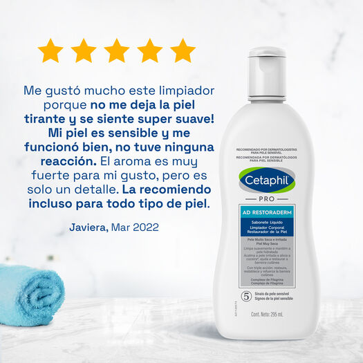 Crema Limpiadora Corporal Cetaphil PRO AD Restoraderm 295ml, , large image number 2