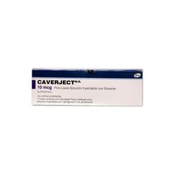 Caverject 10 mcg x 1 Vial De Polvo Para Solución Inyectable Con Solvente
