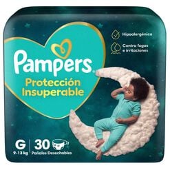 Pa&ntilde;al Pampers Protecci&oacute;n Insuperable Talla G (9-13 kg) 30 Un