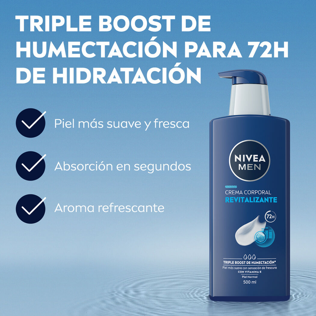Crema Corporal Revitalizante 3 en 1 Nivea Men Piel Normal 500 ml, , large image number 1