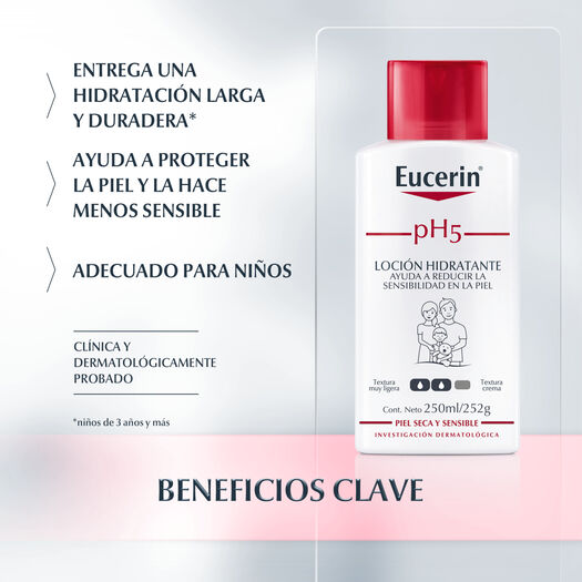 LOCIÓN CORPORAL EUCERIN pH5 250 ML, , large image number 1