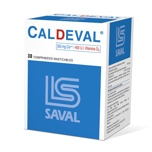 Caldeval x 30 Comprimidos Masticables, , large image number 0