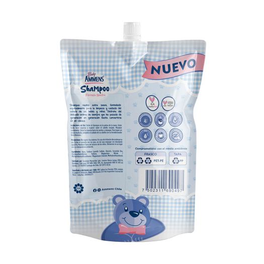 Shampoo Baby Ammens Doypack 750 Ml, , large image number 1