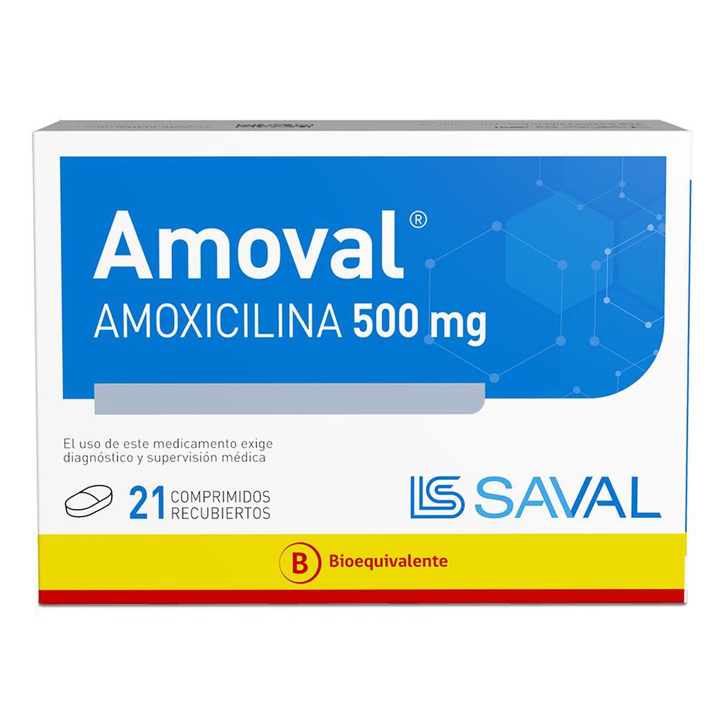 AMOVAL Amoxicilina 500 mg 21 comprimidos, , large image number 0