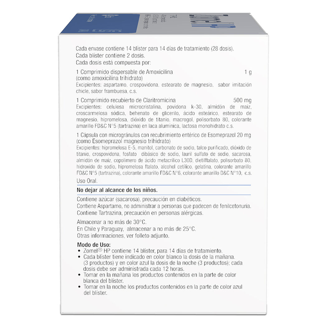 Zomel HP Triterapia 1 g/500 mg/20 mg 14 Blister, , large image number 1