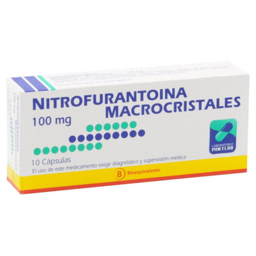 Nitrofurantoina Macrocristales 100 mg x 10 Cápsulas MINTLAB CO SA, , large image number 0