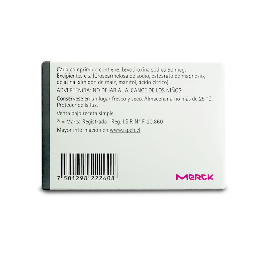 Eutirox 50 mcg 50 Comprimidos, , large image number 1