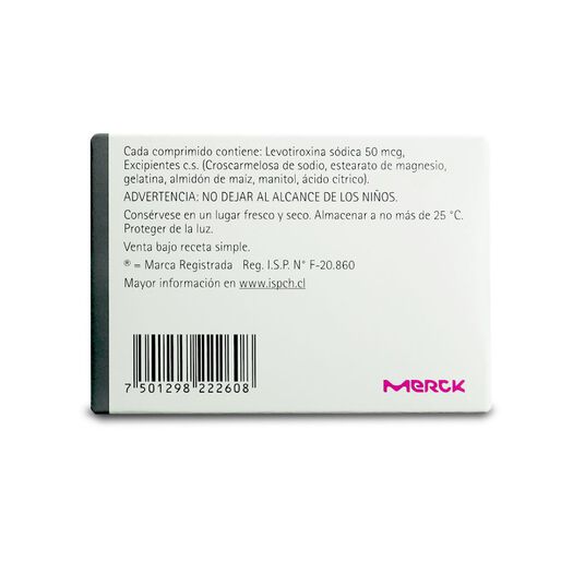 Eutirox 50 mcg x 50 Comprimidos, , large image number 1