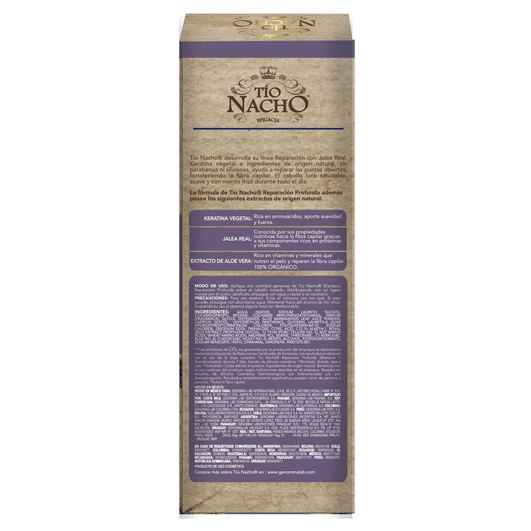 Shampoo Tio Nacho Reparacion Profunda con Keratina 415ml, , large image number 3