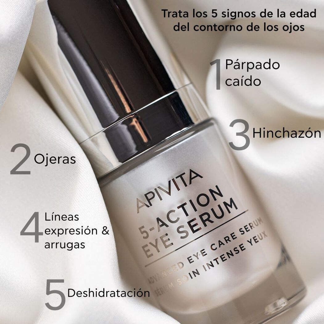 Serum Intensivo Contorno de Ojos 5-Action 15ml Apivita, , large image number 2