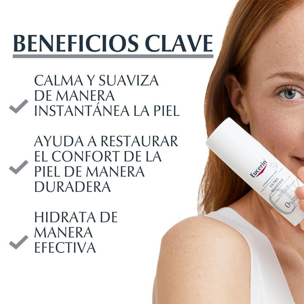 Crema Eucerin Ultra Sensitive Facial 50 mL, , large image number 1