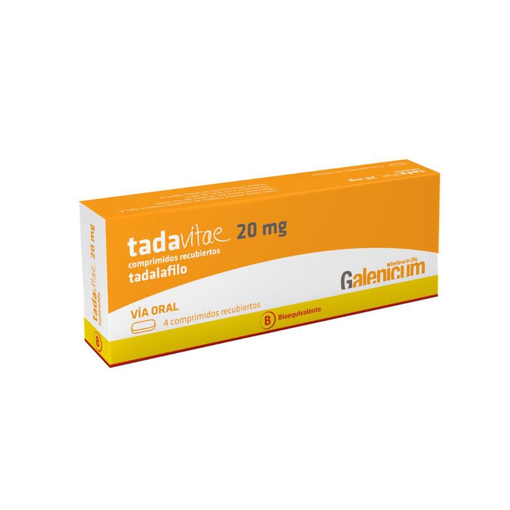 Tadavitae 20 mg 4 Comprimidos Recubiertos, , large image number 0