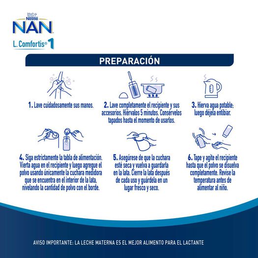 Fórmula Infantil Nan 1 L Comfortis 800 g, , large image number 4