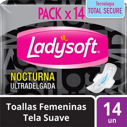 Toalla Femenina Ultra Delgada Nocturna Suave X14
