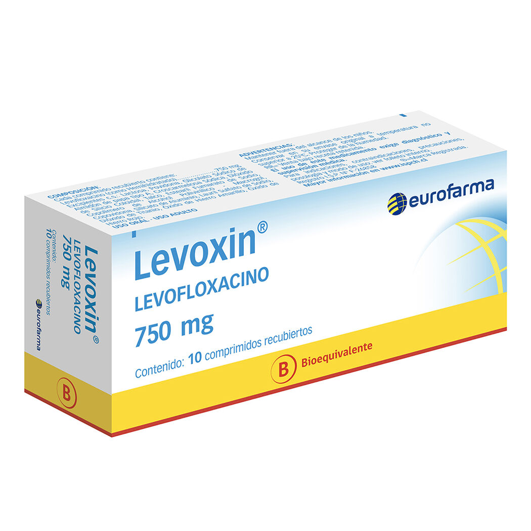 Levoxin 750 mg x 10 Comprimidos Recubiertos, , large image number 0