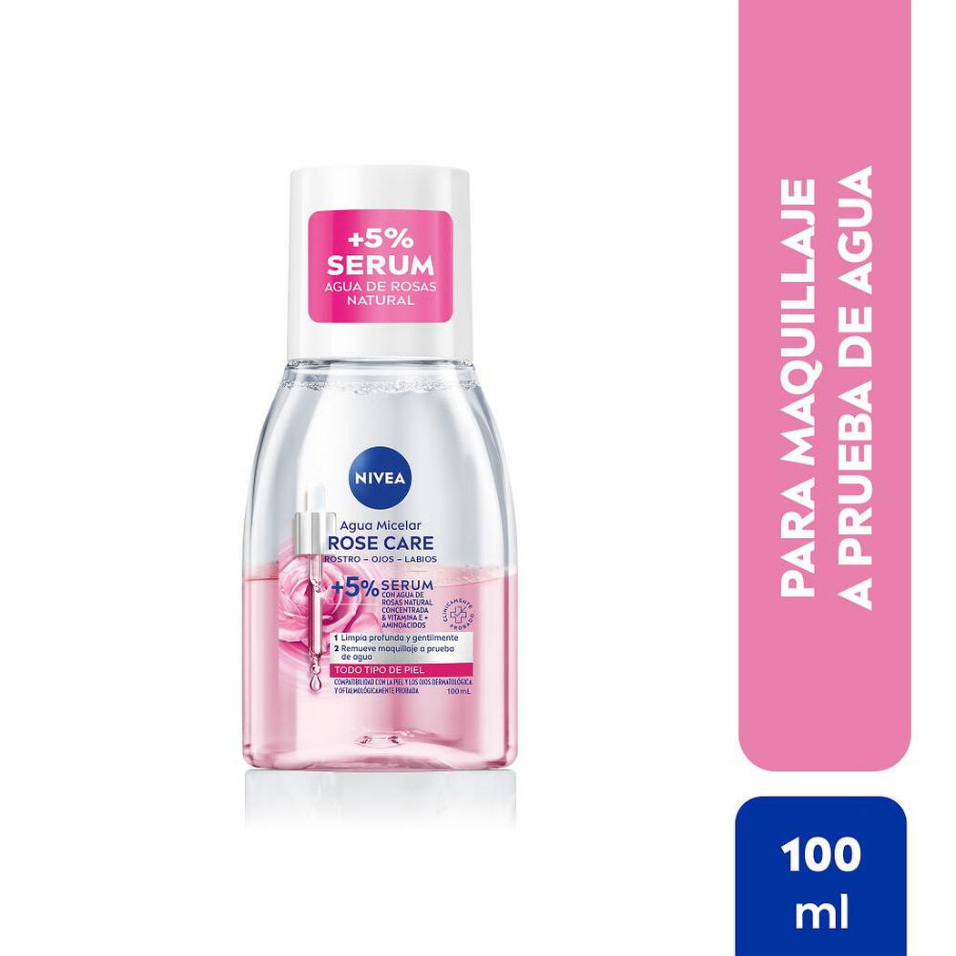 Nivea Agua Micelar Rose Care 100Ml, , large image number 0