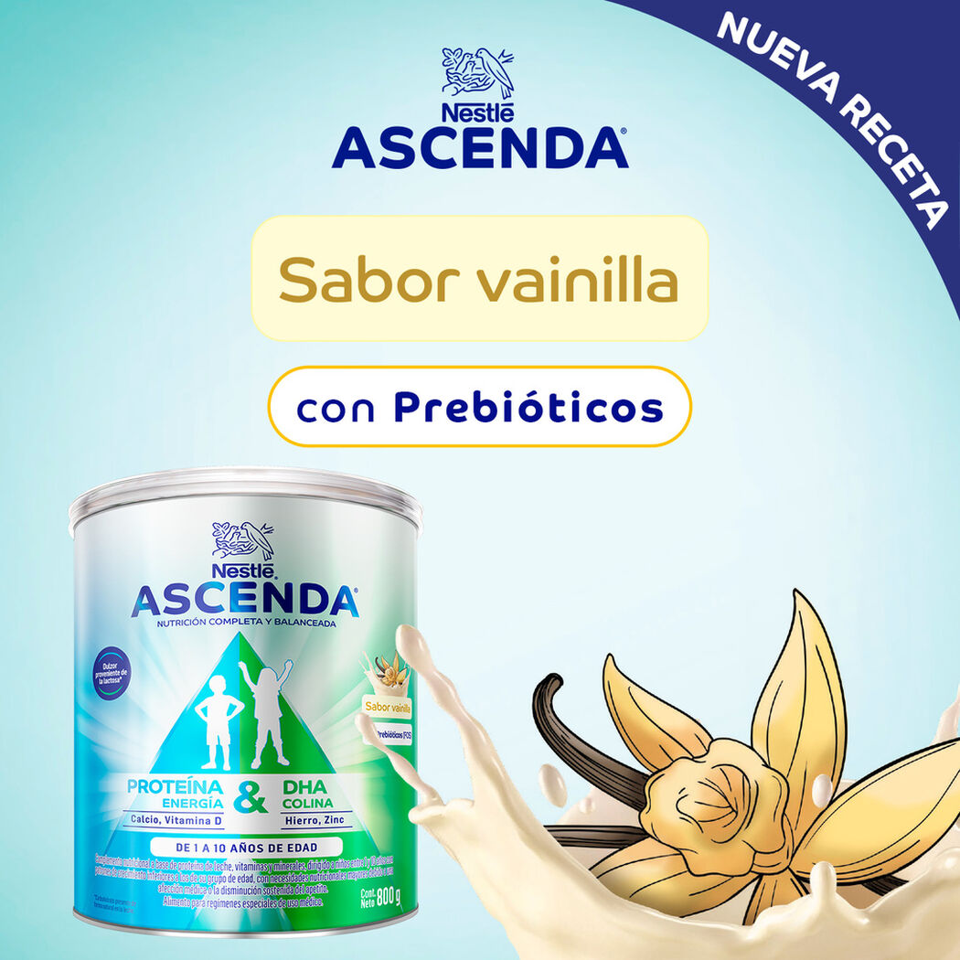 Complemento Nutricional Ascenda Vainilla 800 g, , large image number 4