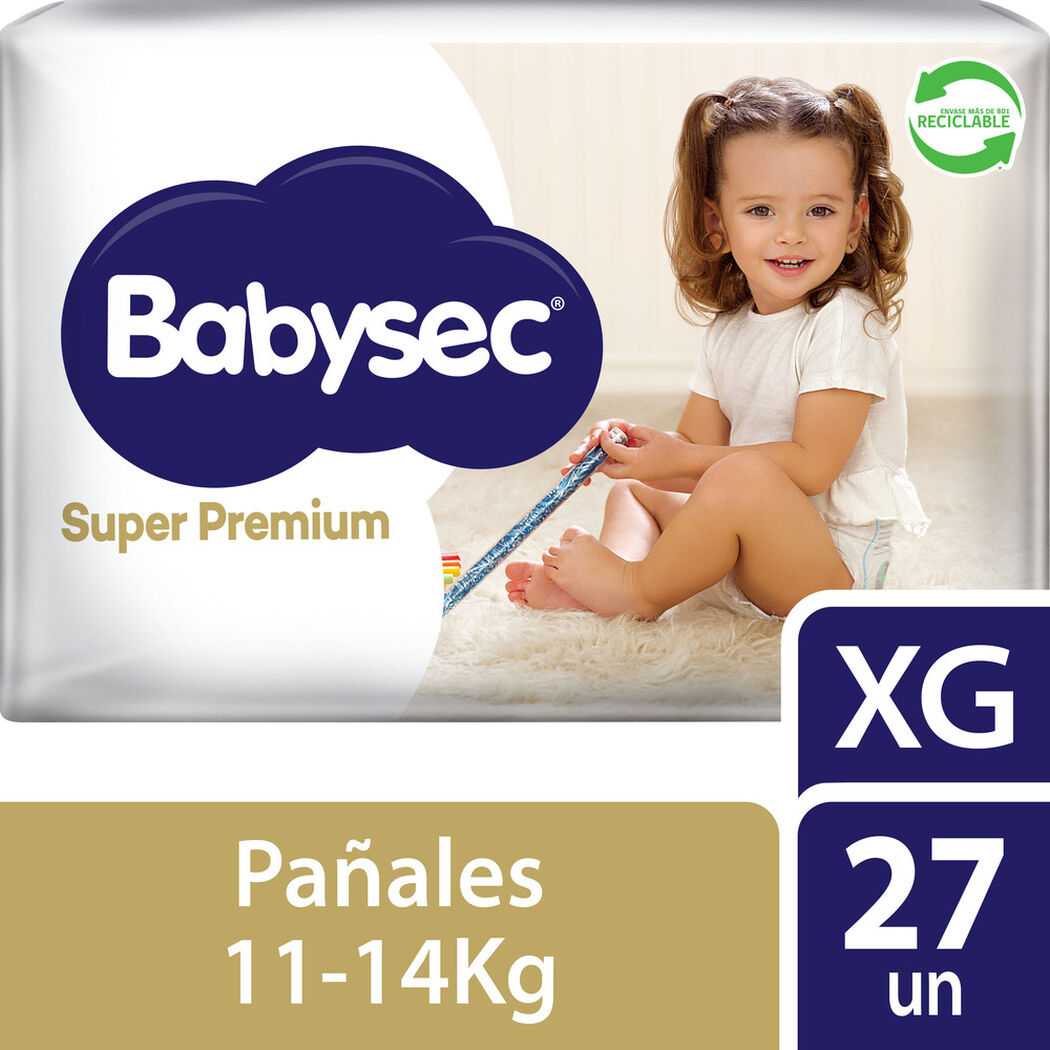 Pa&ntilde;ales Babysec Super Premium XG 27 un, , large image number 0