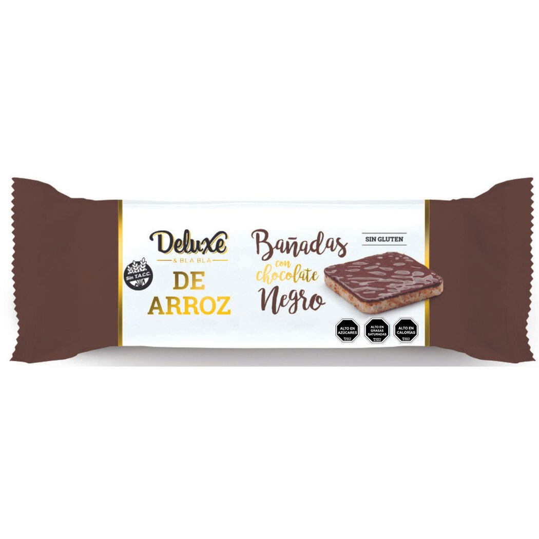 Galletas Deluxe de Arroz Chocolate Negro Sin Gluten 115 g, , large image number 0