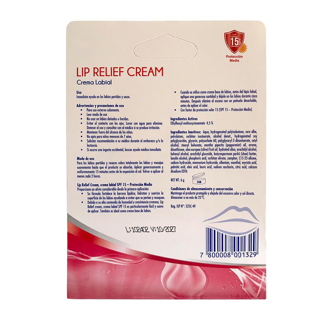 Crema Labial Lip Relief Cream 6g, , large image number 2
