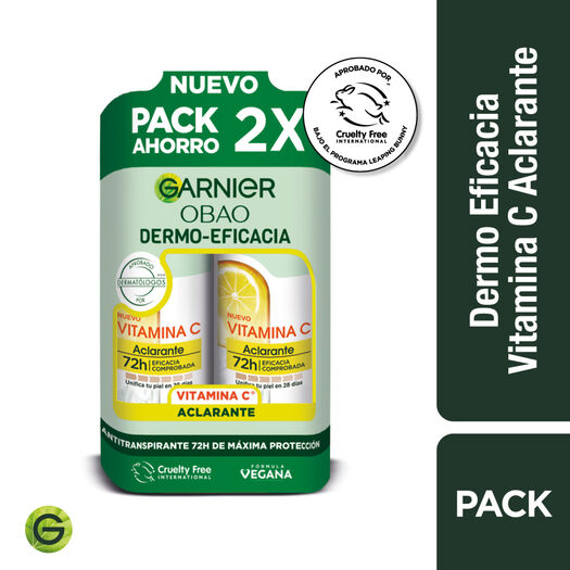 Pack Desodorante Garnier Obao Vitamina C 2Un, , large image number 0