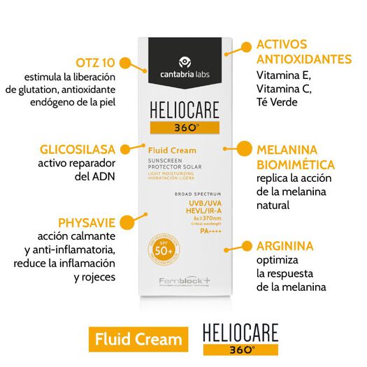 Heliocare 360 Fluid Cream FPS 50 + x 50 mL Crema Topica, , large image number 3