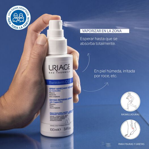 Bariéderm-CICA Spray Secante Reparador 100ml de Uriage, , large image number 1
