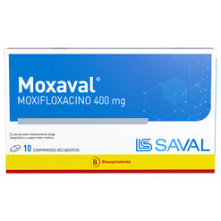 MOXAVAL Moxifloxacino 400 mg 10 comprimidos