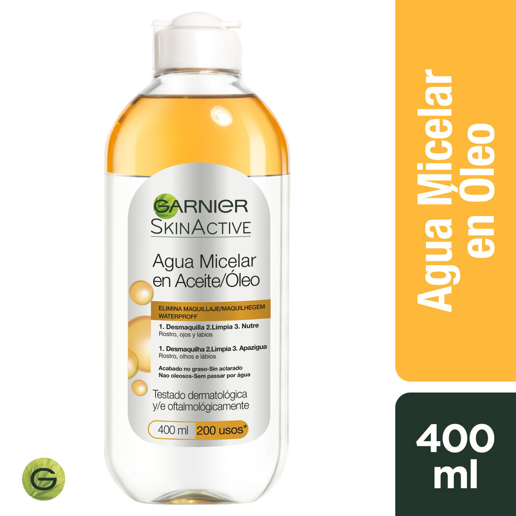 Agua Micelar Garnier en Aceite 400 mL, , large image number 0