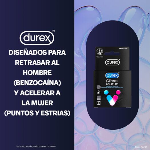 Durex Condones Climax Mutuo 3 unidades, , large image number 1
