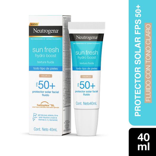 Protector Solar Neutrogena Hydro Boost Tono Claro Fps50 40ml, , large image number 0