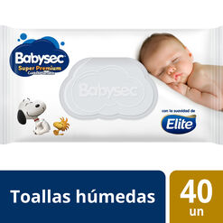 Babysec Toallitas Humedas Super Premium x 40 Unidades