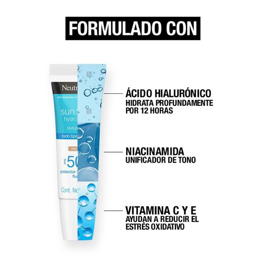 Protector Solar Neutrogena Hydro Boost Tono Claro Fps50 40ml, , large image number 3